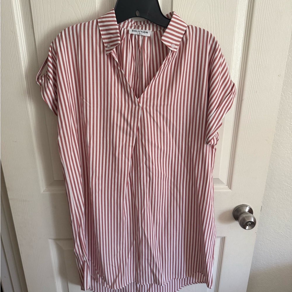 Red Striped Women's Dress